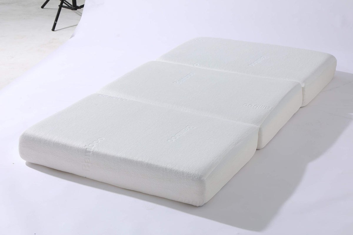 8 Inch Gel Memory Foam Tri-fold Mattress with Bamboo Cover Y44654