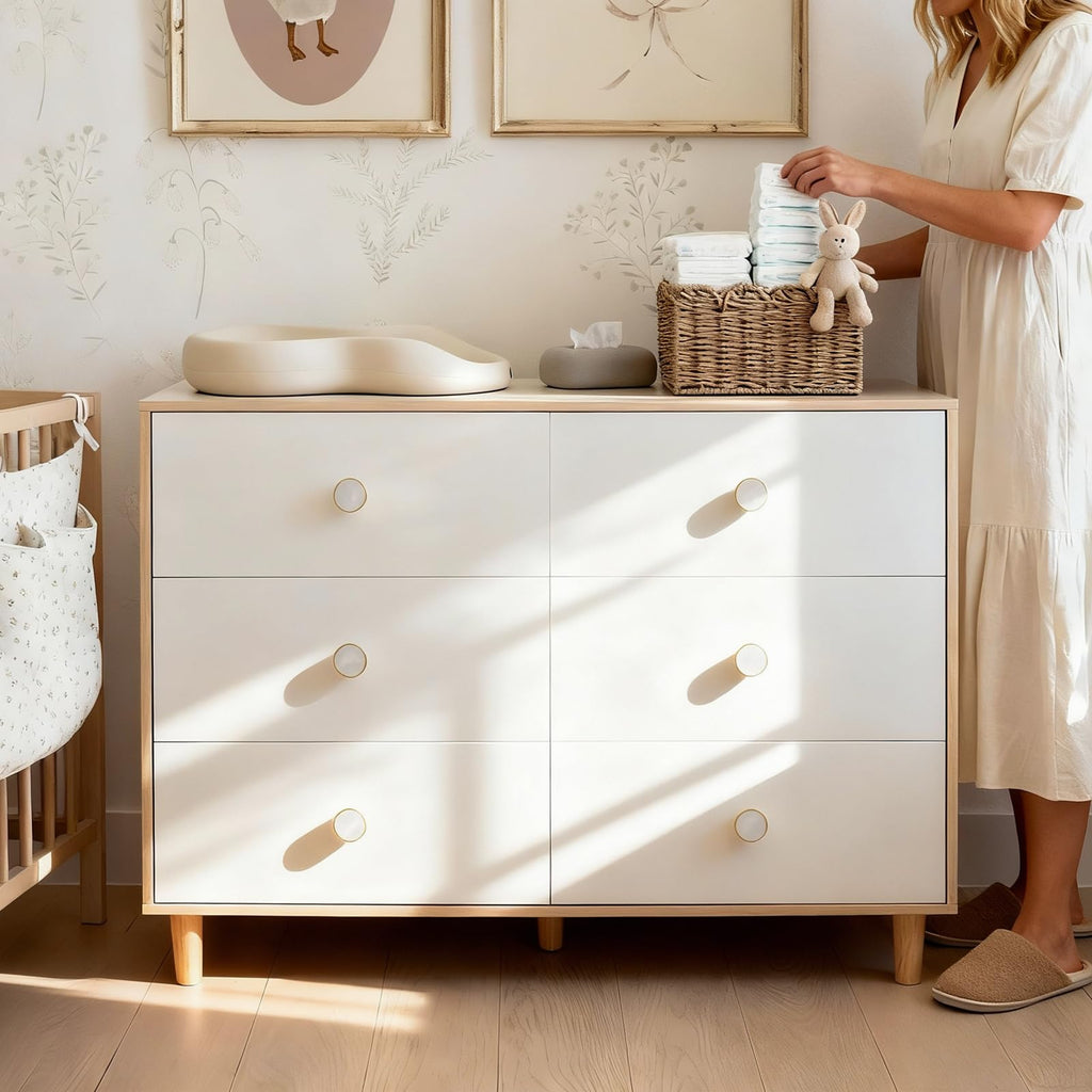 White 6 Drawer Baby Dresser E31986