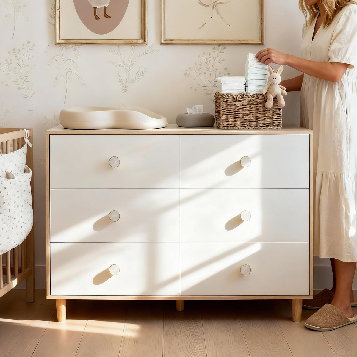 White 6 Drawer Baby Dresser E31986
