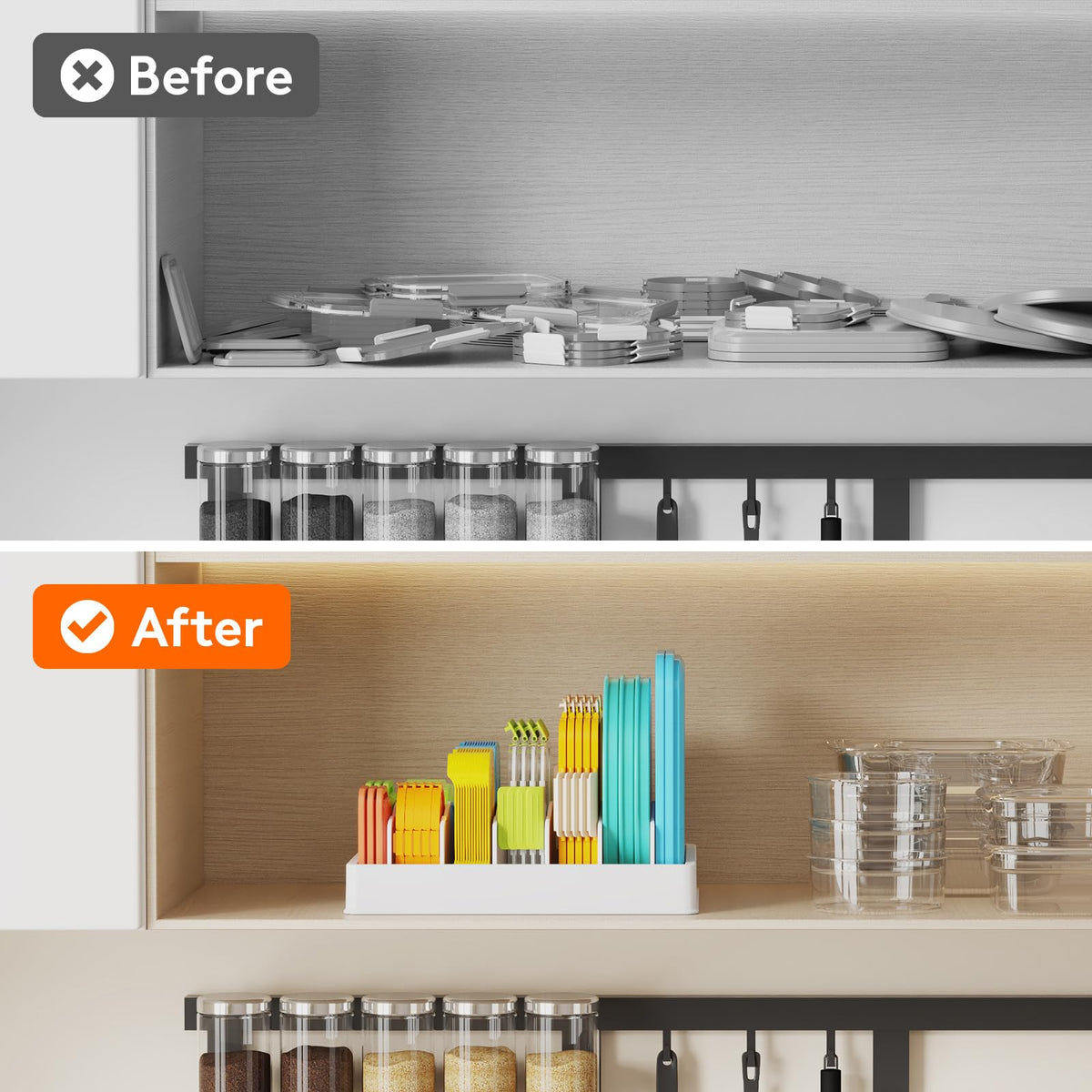 Kitchen Cabinet Organizer with 7 Sections Y63499
