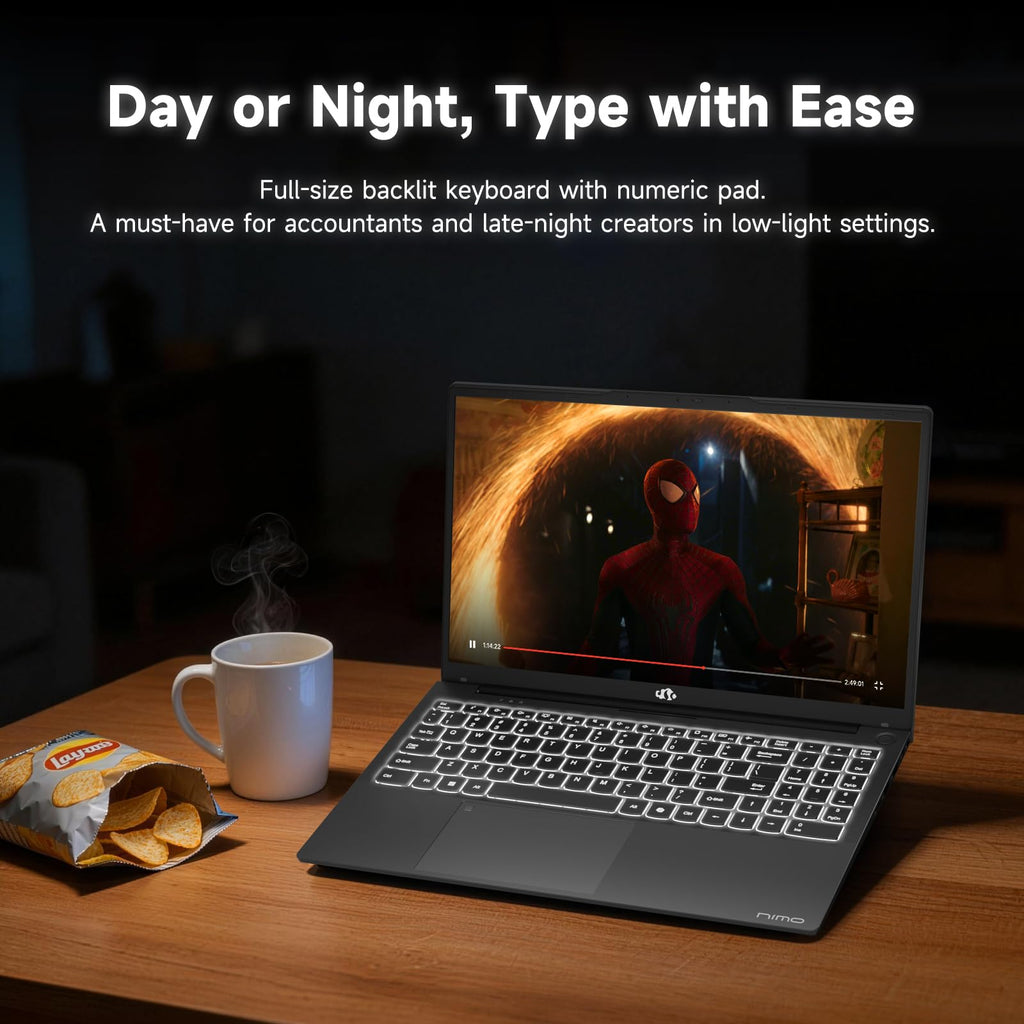 15.6" FHD Laptop, Intel 4 Cores, 8GB RAM, 256GB SSD J60690