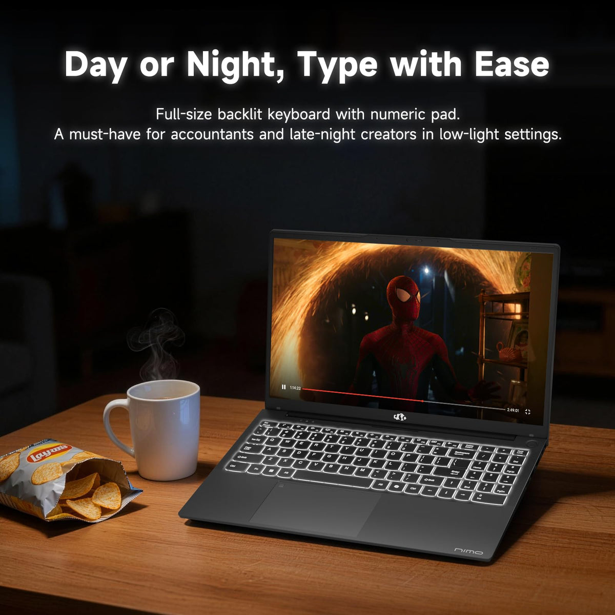 15.6" FHD Laptop, Intel 4 Cores, 8GB RAM, 256GB SSD J60690