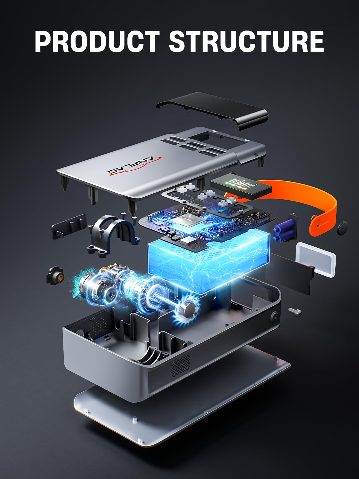8-in-1 Car Jump Starter with Air Compressor V355009