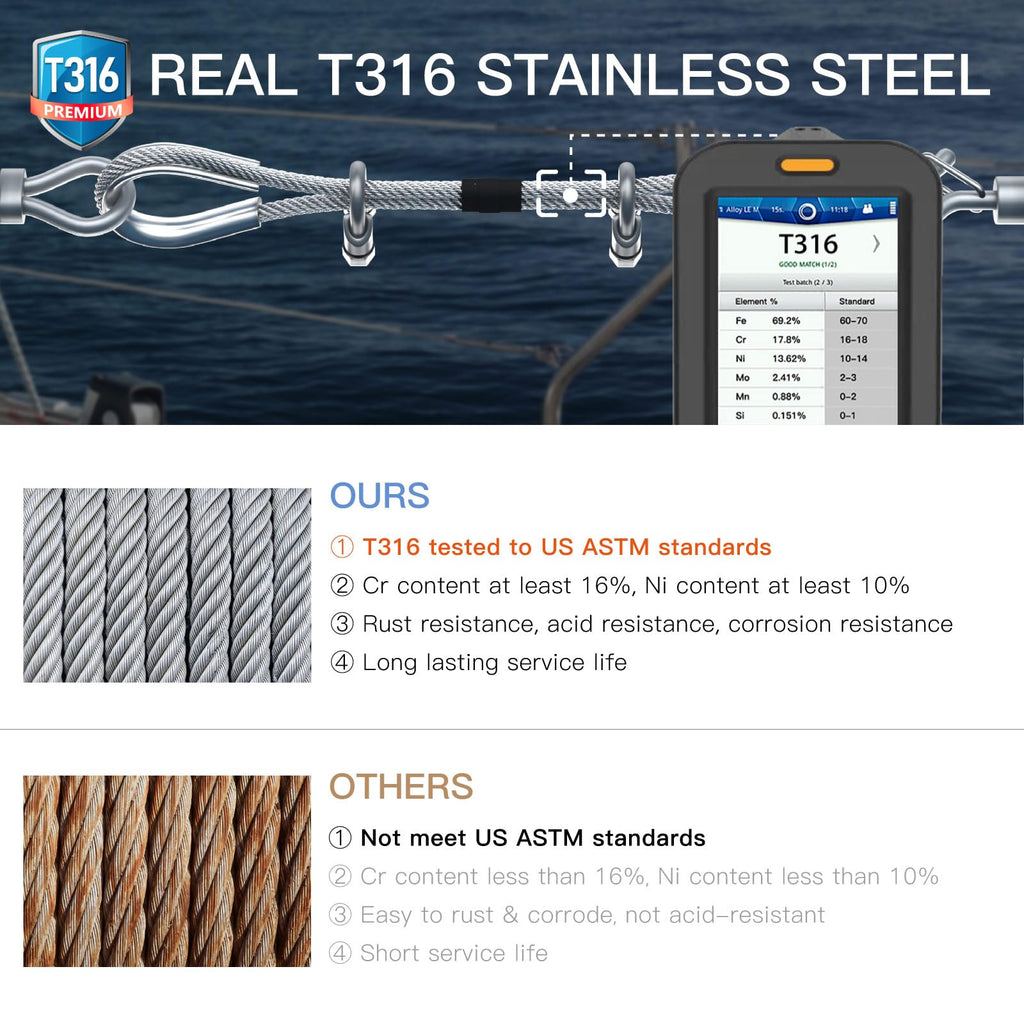 1/8" T316 Stainless Steel Cable V992020