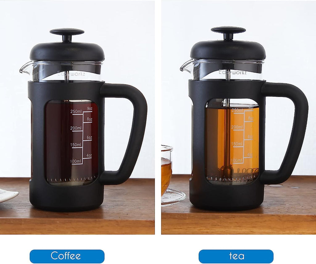 12 oz French Press with 5 oz Stainless Steel Espresso Cups Y903760