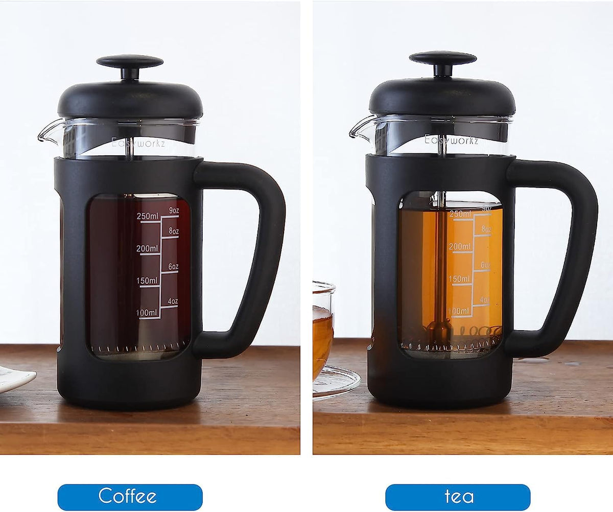 12 oz French Press with 5 oz Stainless Steel Espresso Cups Y903760