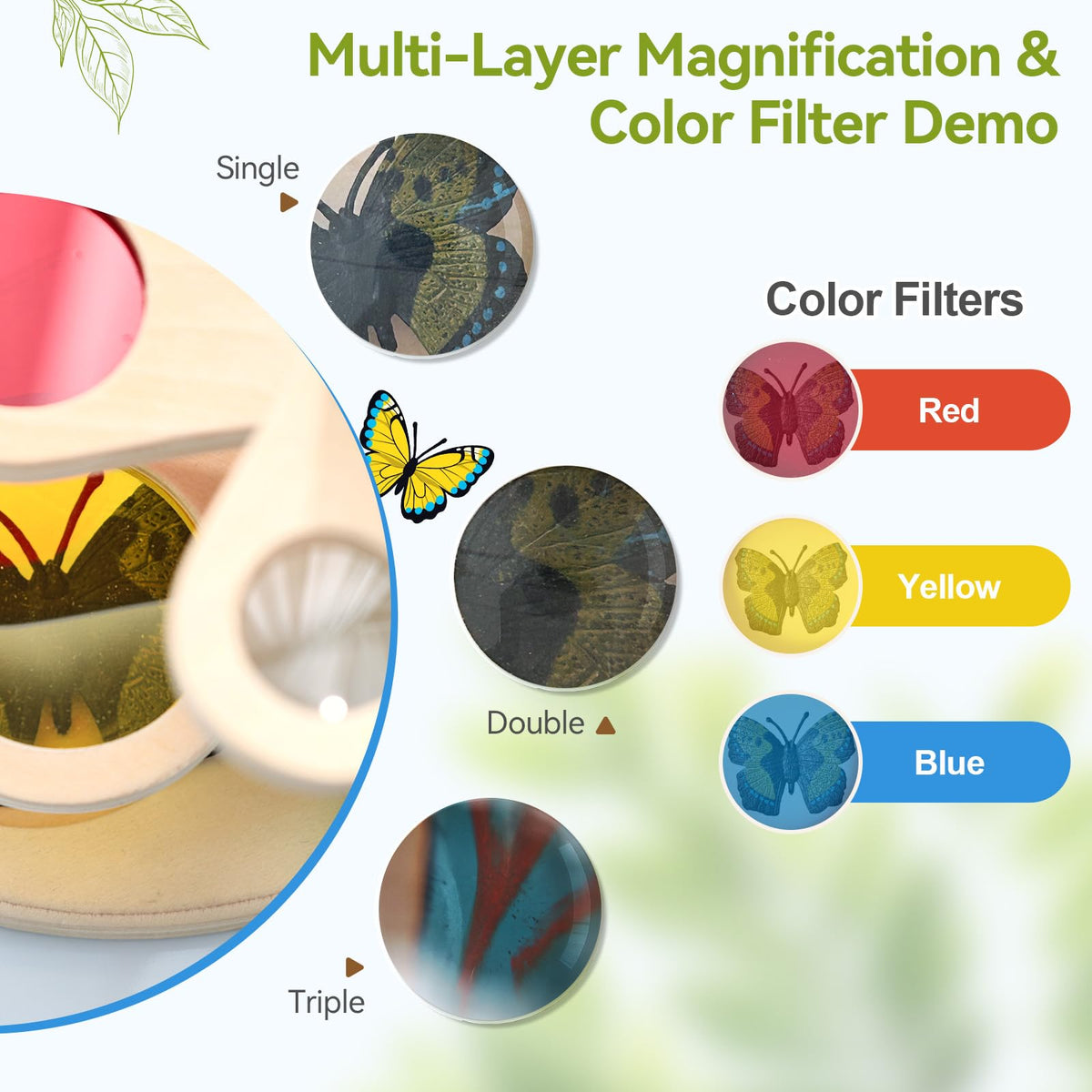 Insect Observation Kit with Tweezers, Petri Dish and 6 Insect Models N41502