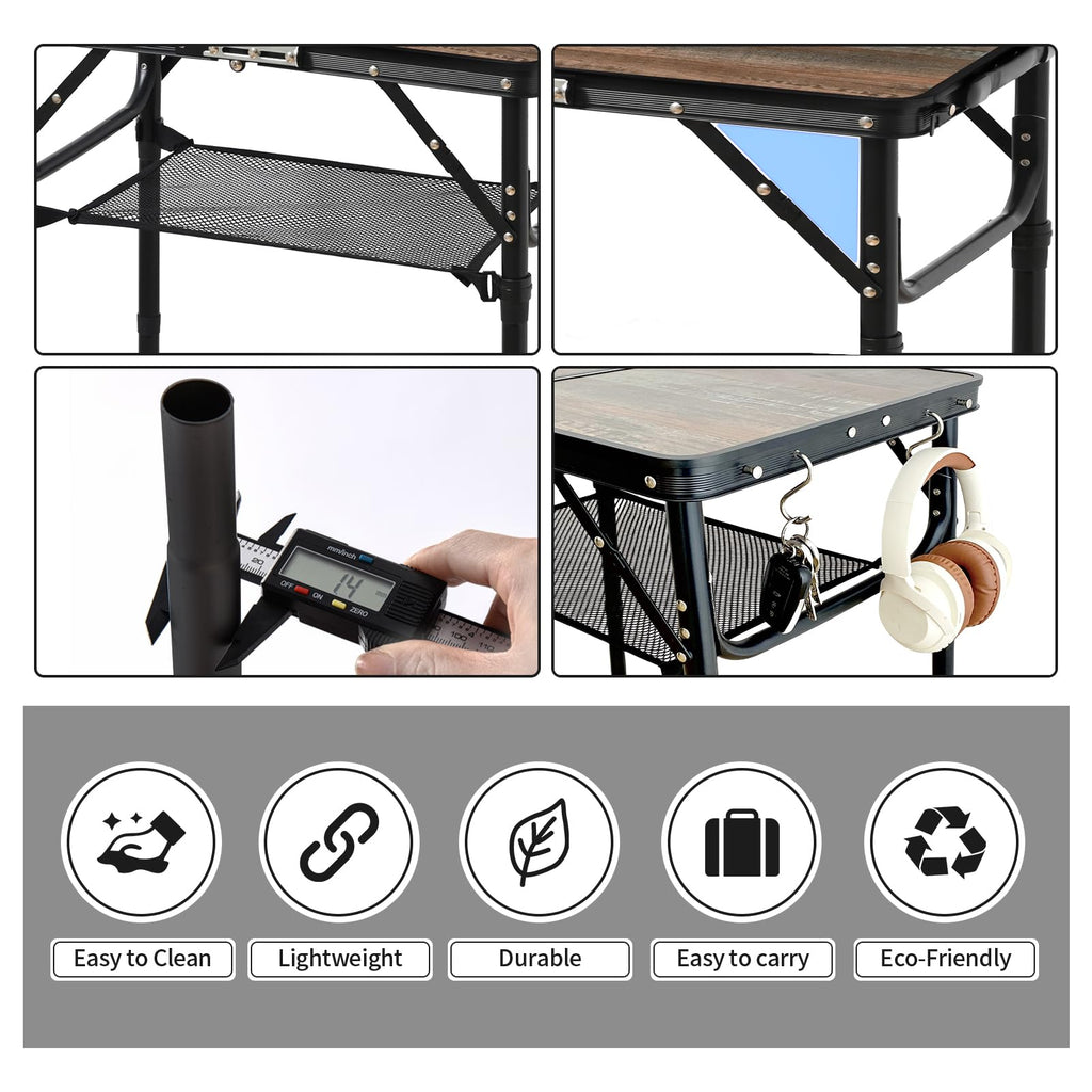 Folding Picnic Table 2ft Portable Camping Table V93191