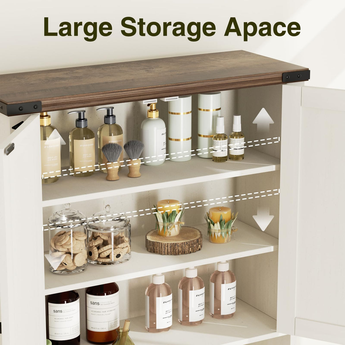 Over The Toilet Storage Cabinet with Adjustable Shelf, White M553662