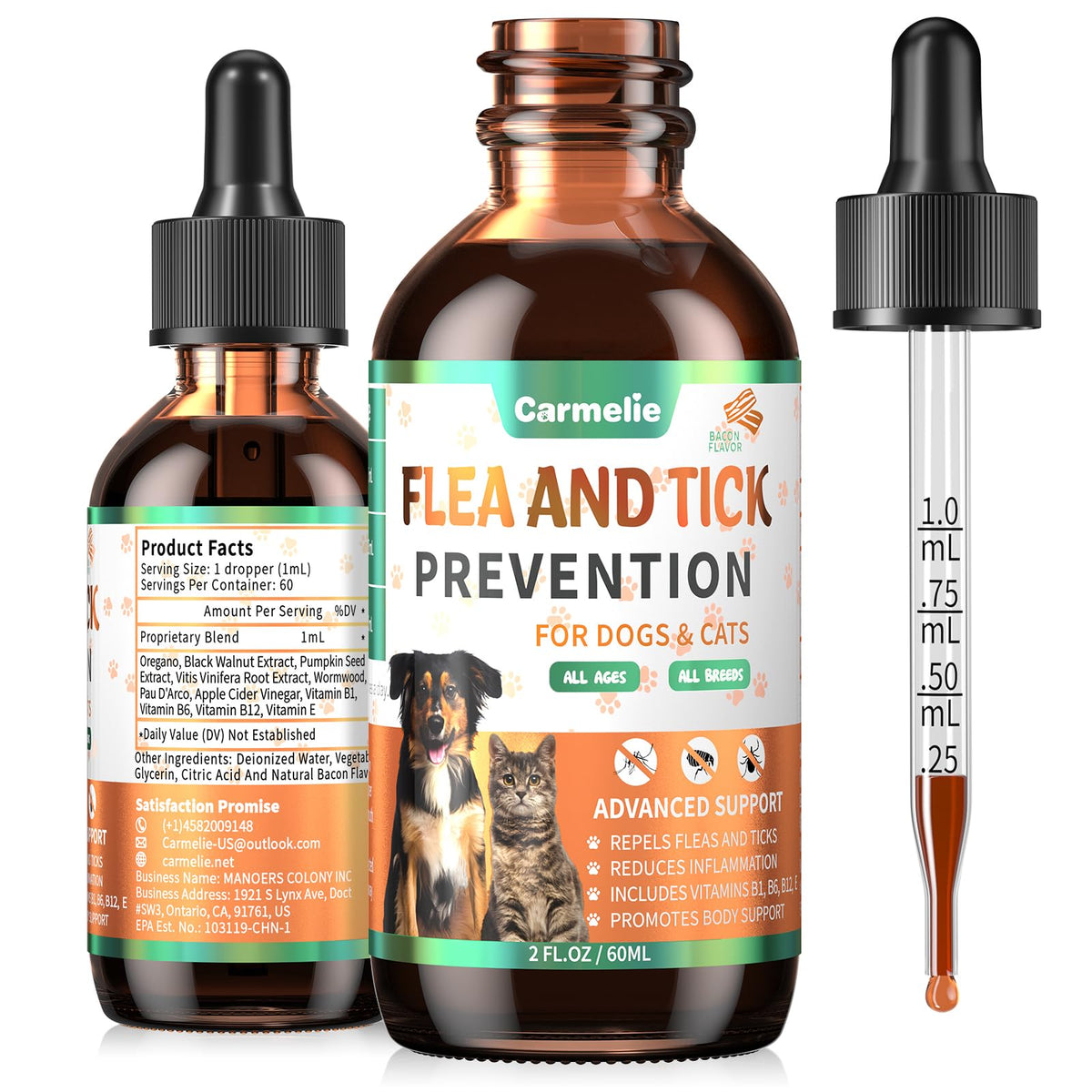 Flea and Tick Prevention for Dogs and Cats 60ml R538