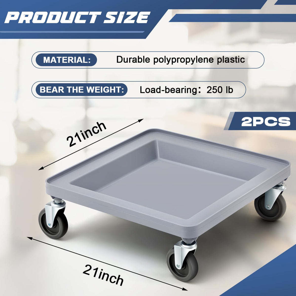Glass Rack Dolly 4 Wheels 2 Pcs E18270