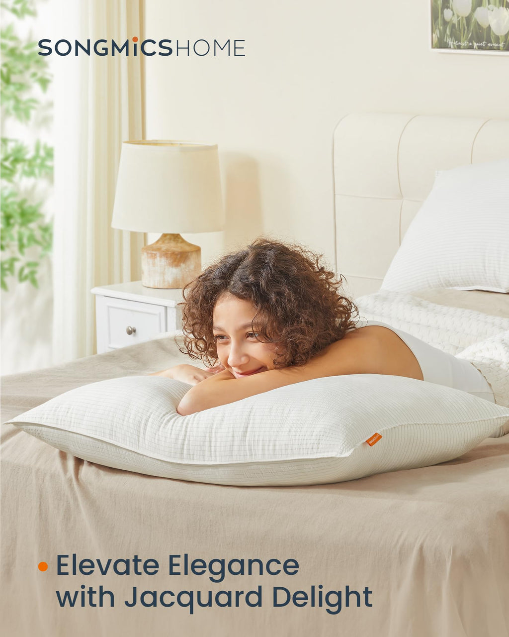 King Size Set of 2 Down Alternative Cooling Pillows Q339