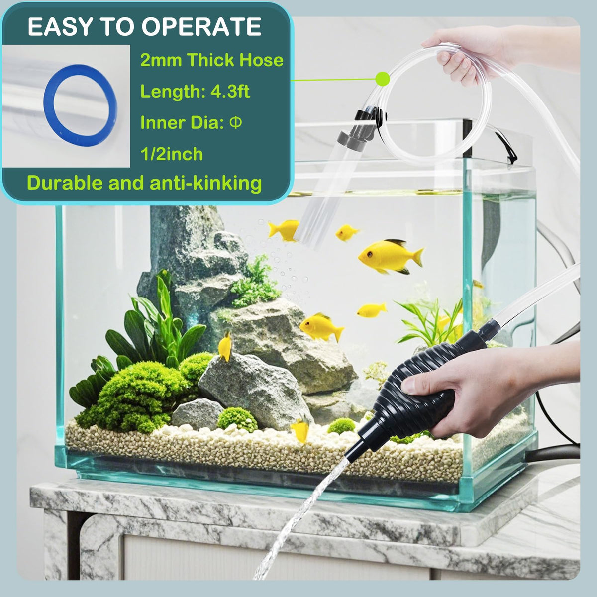 Aquarium Siphon Cleaner Fish Tank Water Changer Kit I95033