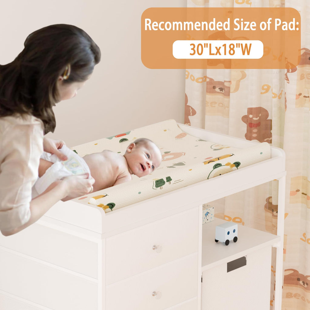 Diaper Changing Station with Wheels and Laundry Hamper W2555