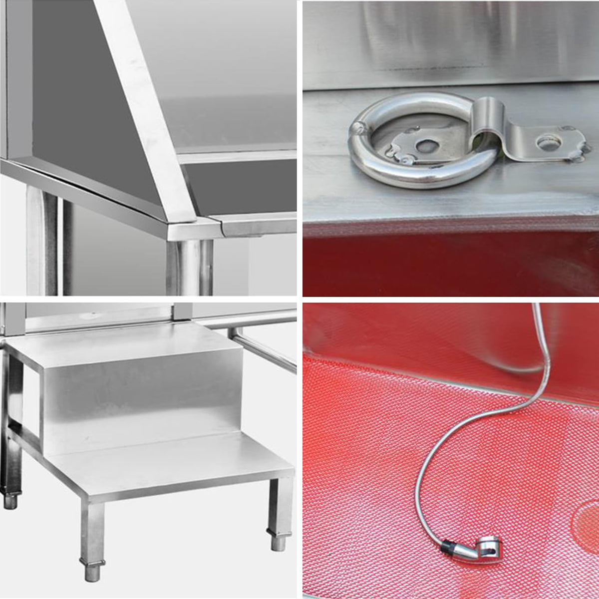 Stainless Steel Dog Bathing Station with Stairs W810798