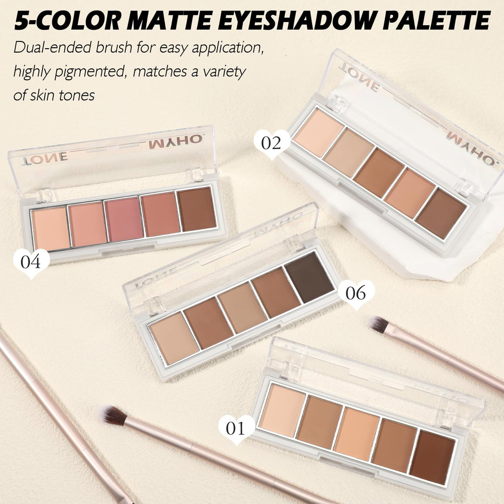 5 Colors Matte Eyeshadow Palette L385906