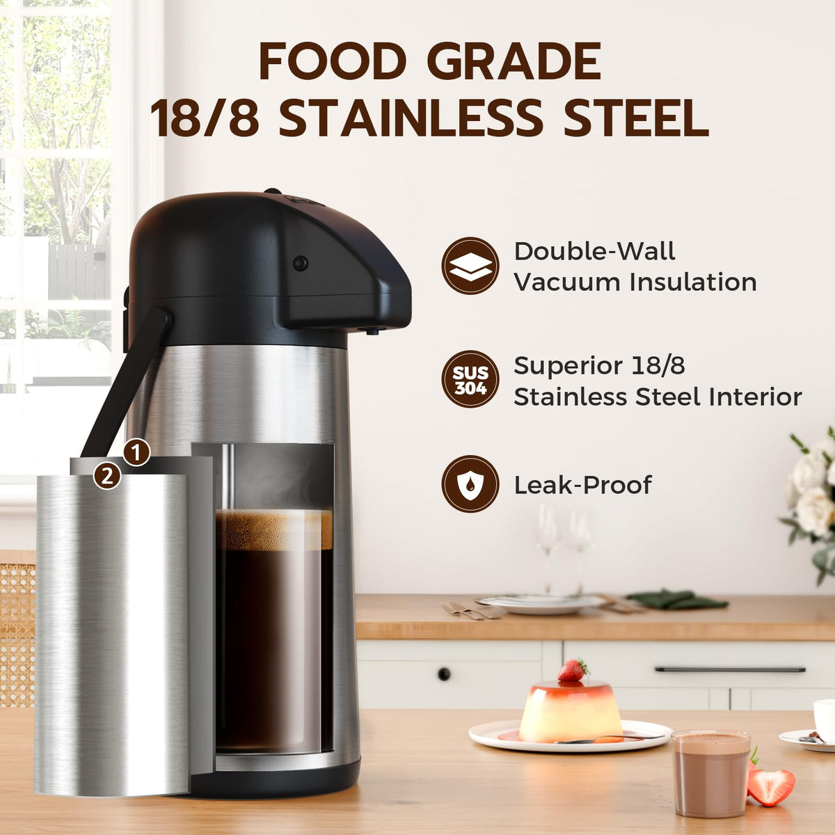 3L Pump Coffee Dispenser T710577