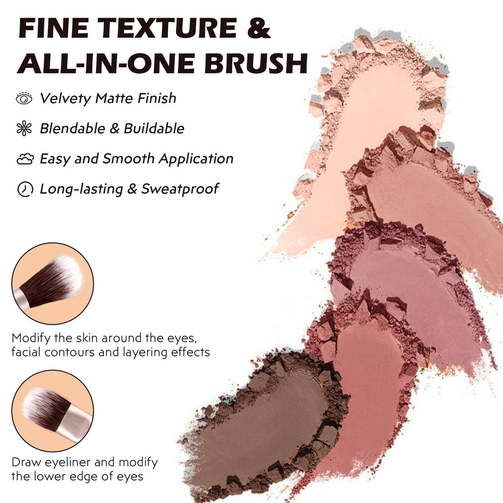 5 Colors Matte Eyeshadow Palette L385906