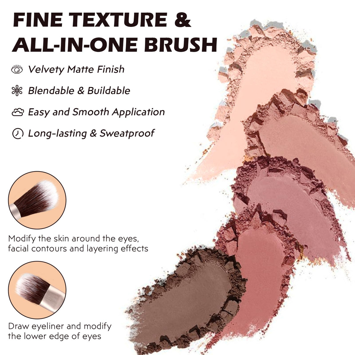 5 Colors Matte Eyeshadow Palette L385906