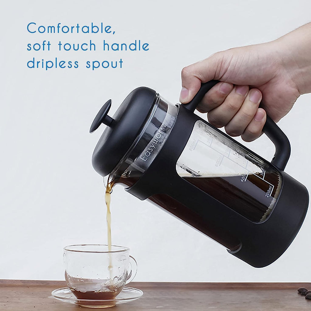 12 oz French Press with 5 oz Stainless Steel Espresso Cups Y903760