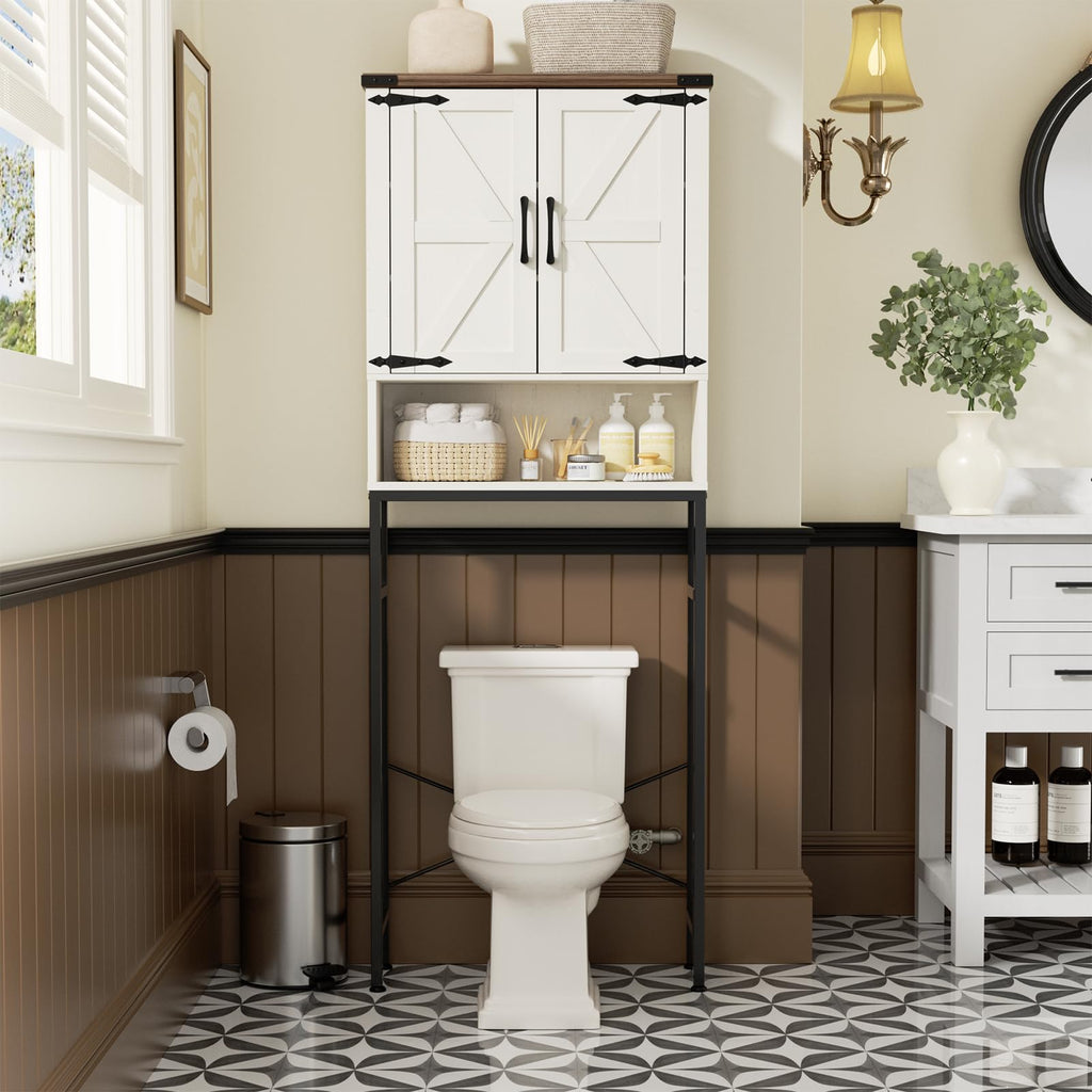 Over The Toilet Storage Cabinet with Adjustable Shelf, White M553662