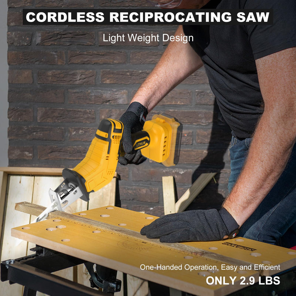 Cordless Reciprocating Saw 0-3500 SPM Variable Speed 4 Saw Blades O192