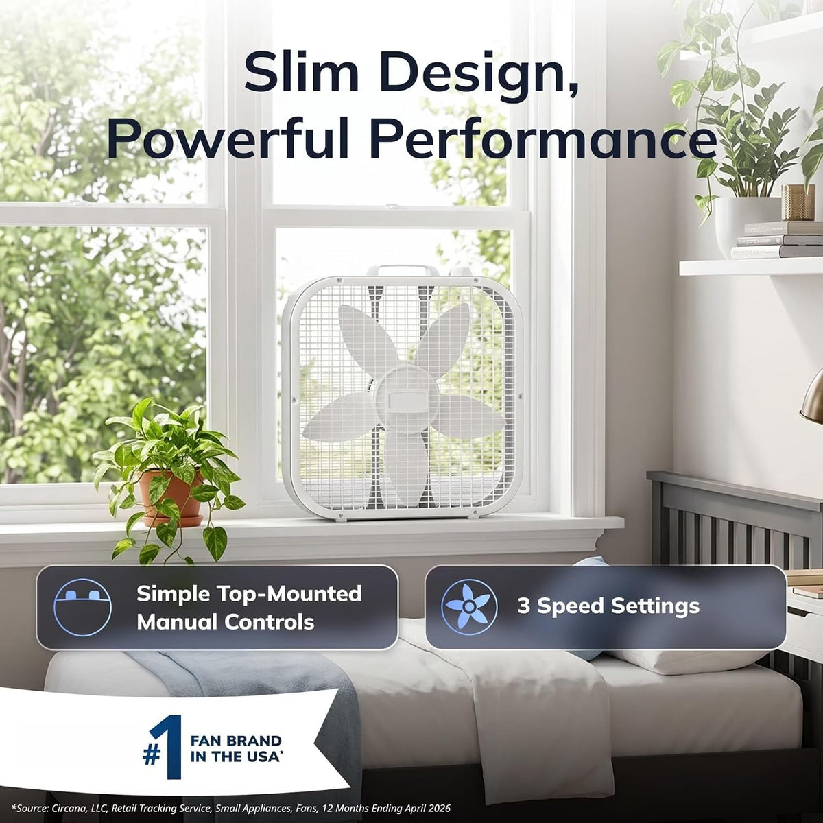 20" 3-Speed Weather-Resistant Box Fan F22733