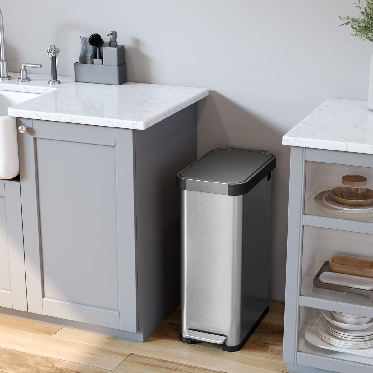 13.2 Gallon Kitchen Trash Can with Odor Filter P68397