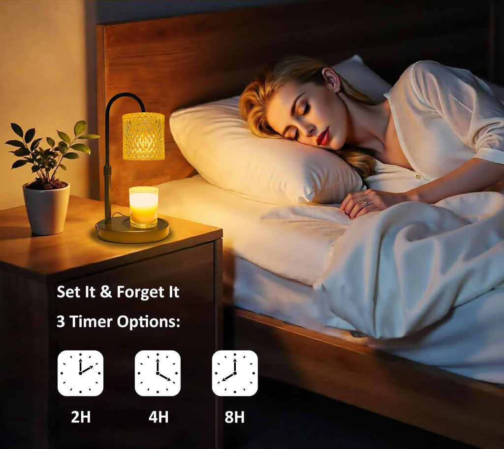 Candle Warmer Lamp with Timer Dimmable Height Adjustable N4569
