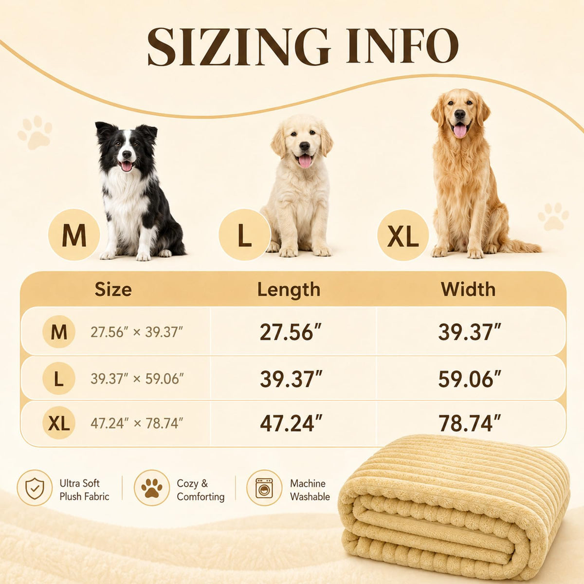 Yellow Rabbit Hair Plush Pet Blanket A5634