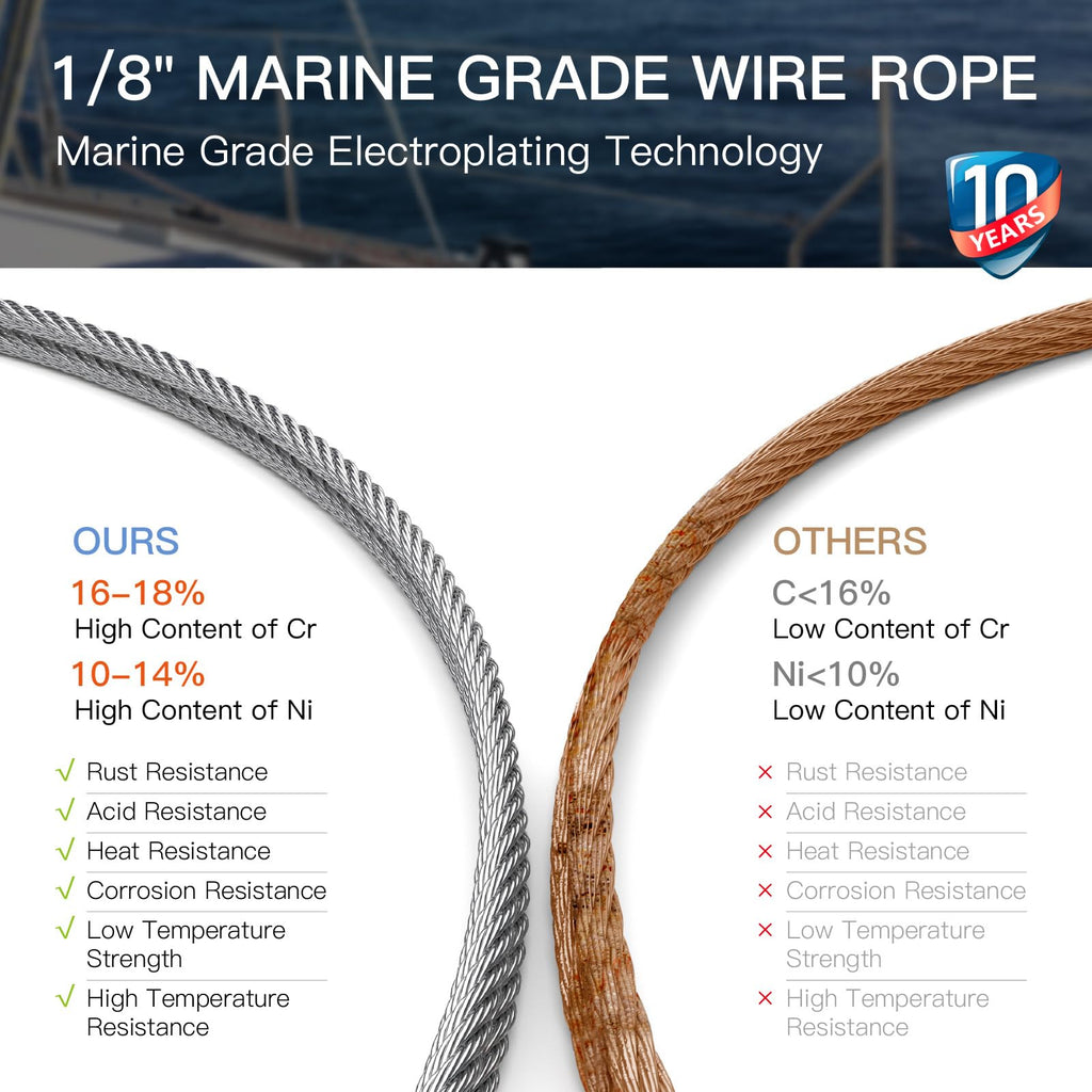 1/8" T316 Stainless Steel Cable V992020