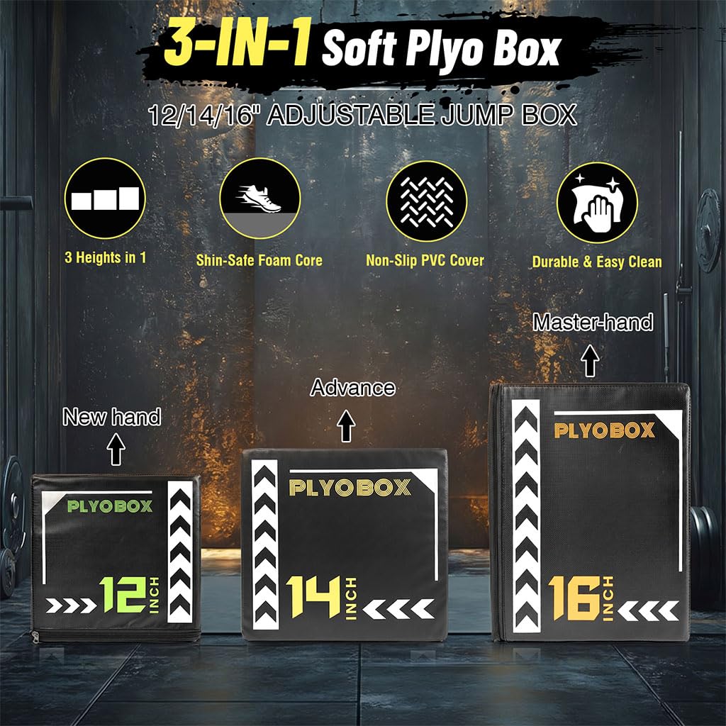 3-in-1 Foam Plyo Box 20/24/30 Inch E974601