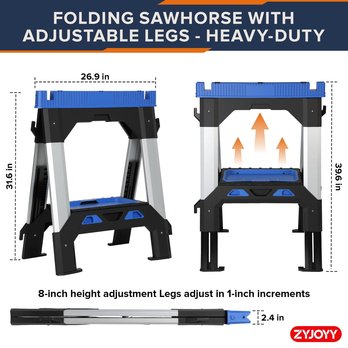 Folding Heavy Duty Saw Horses 2 Pack B553158