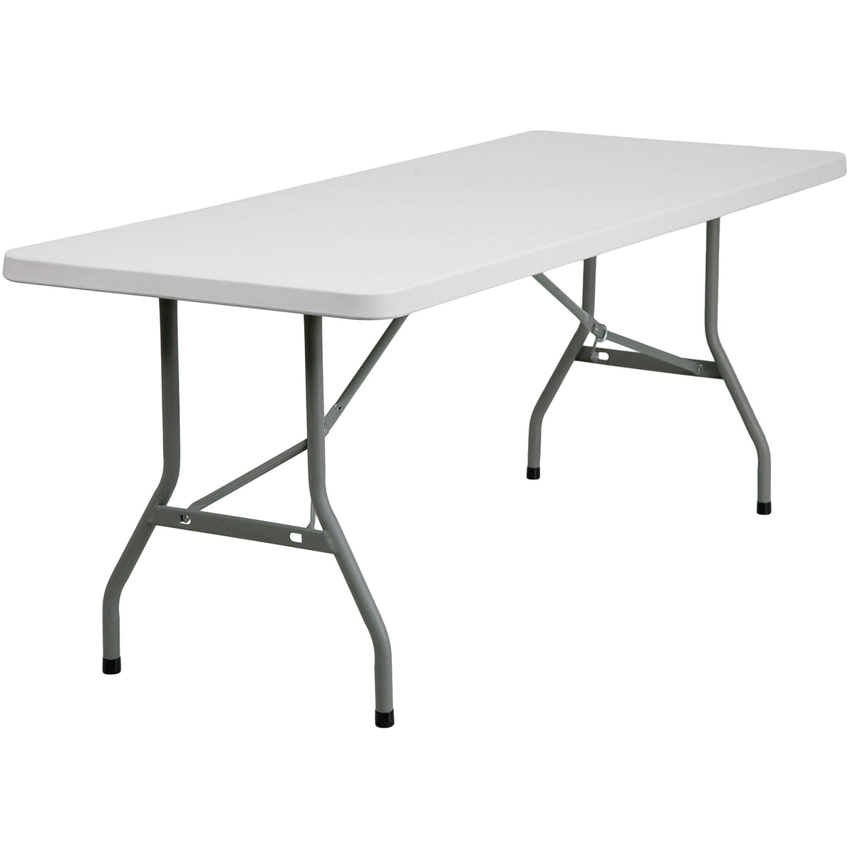 6-Foot Granite White Plastic Folding Table R19306