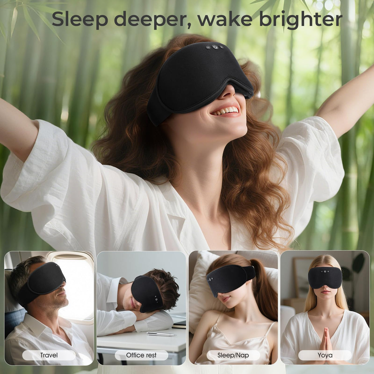 Bluetooth Sleep Mask with Hot & Cold Gel Insert O304