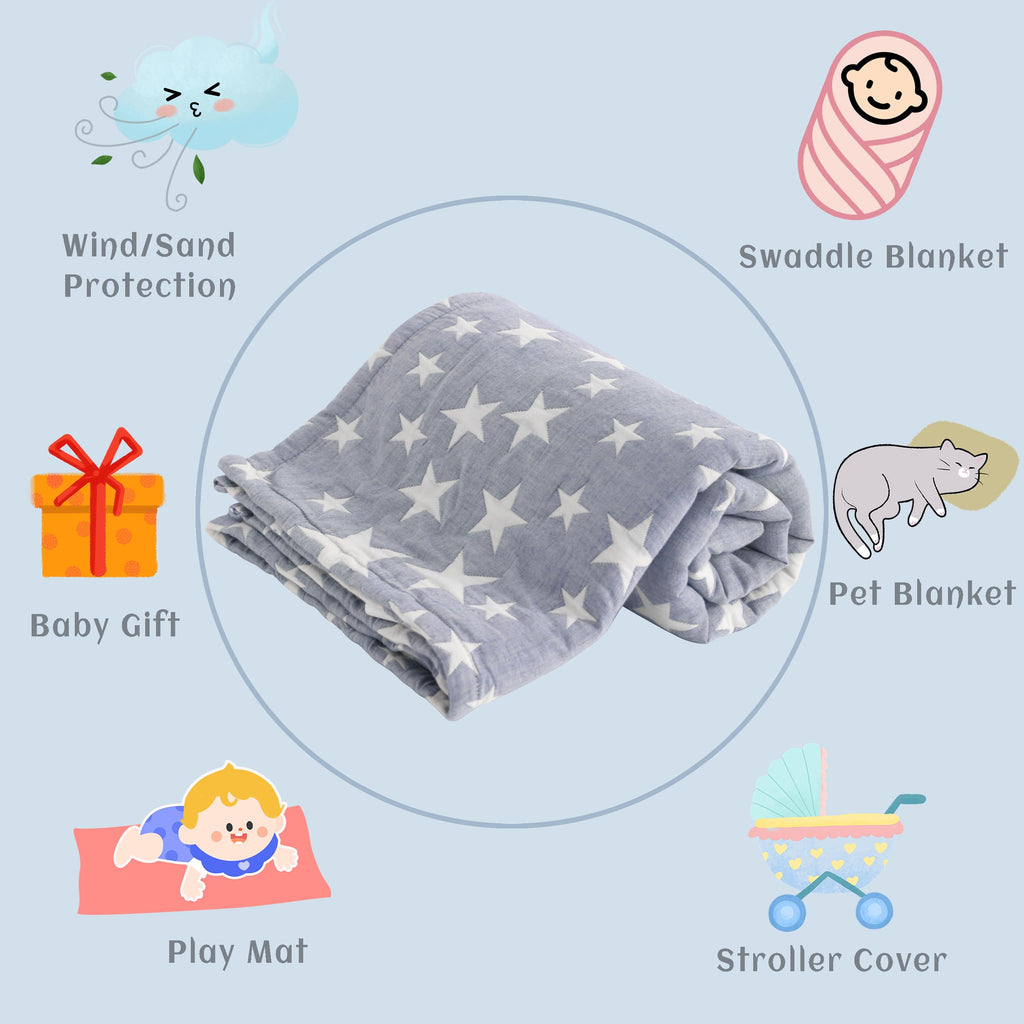 Blue Muslin Toddler Blanket N69437