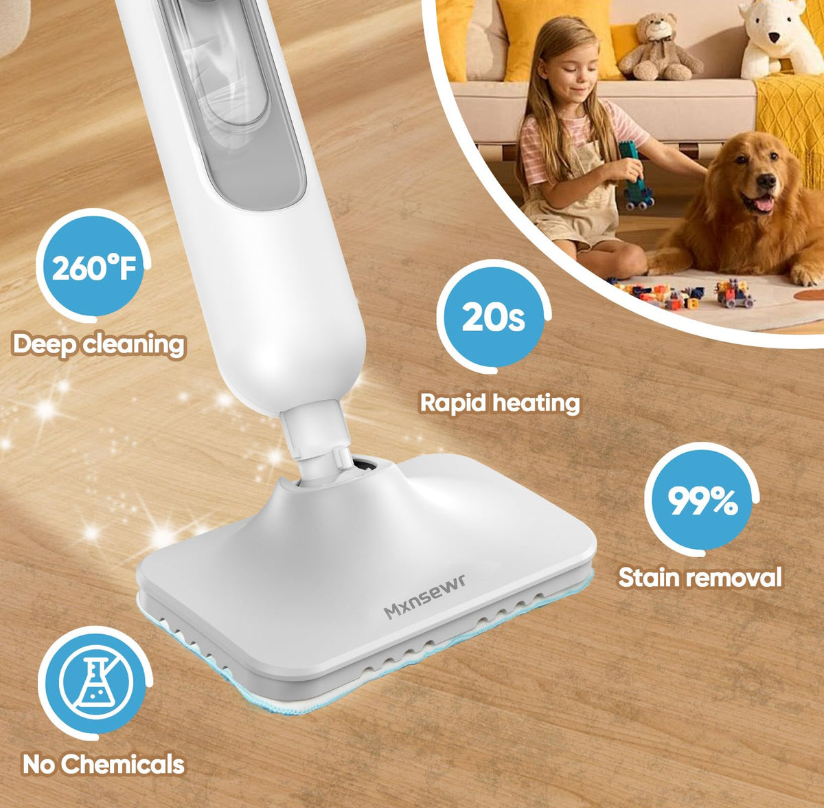 Multi-Functional Steam Mop with 2 Steam Level K75450