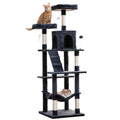 70.1-Inch Multi-Level Plush Cat Tree with Hammock B224712