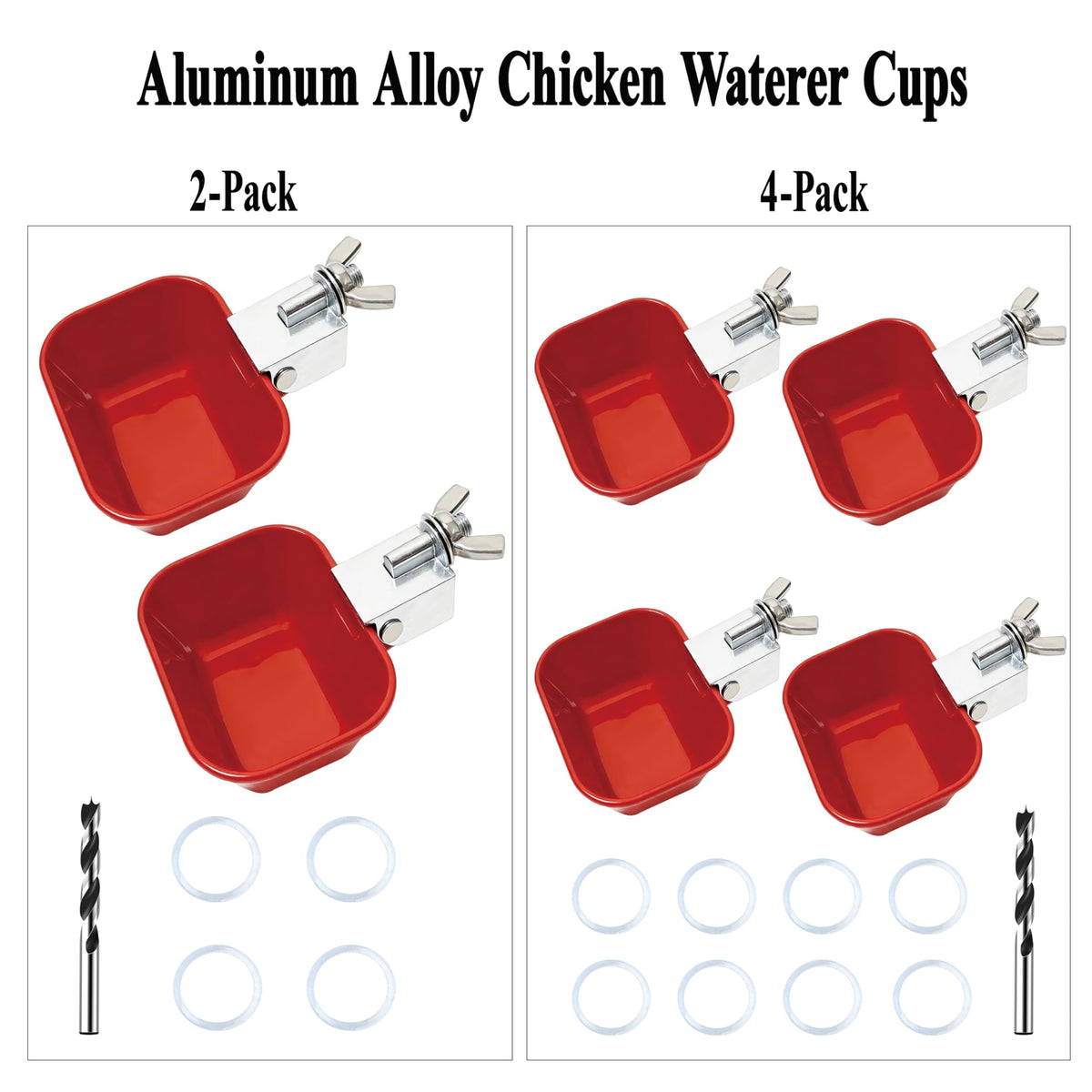 Aluminum Alloy Chicken Waterer Feeder E959