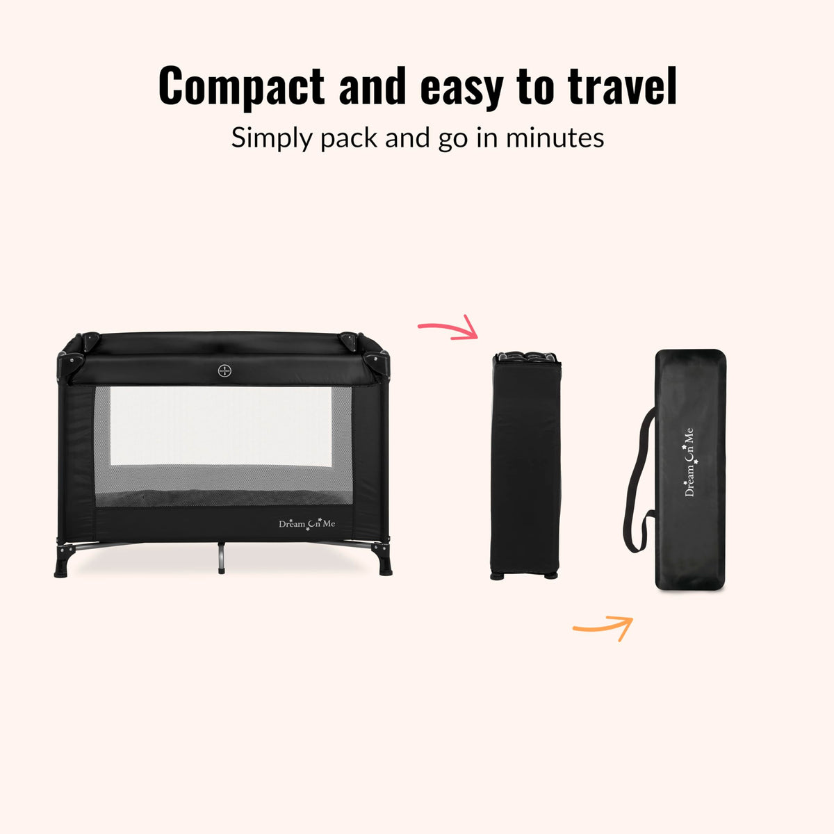 Portable Playard with Carry Bag, Black W676574