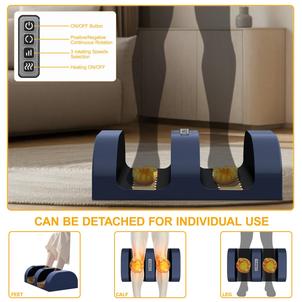 Full Body Massage Mat with Heat, 9 Vibrating Modes, Detachable Neck Massager S198181