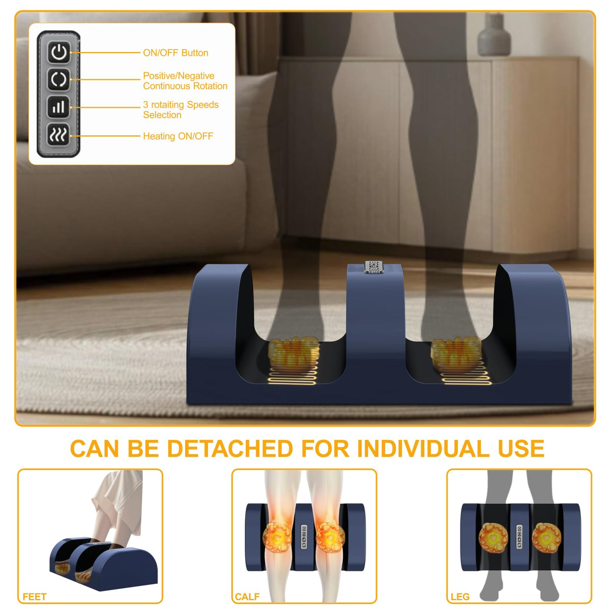 Full Body Massage Mat with Heat, 9 Vibrating Modes, Detachable Neck Massager S198181