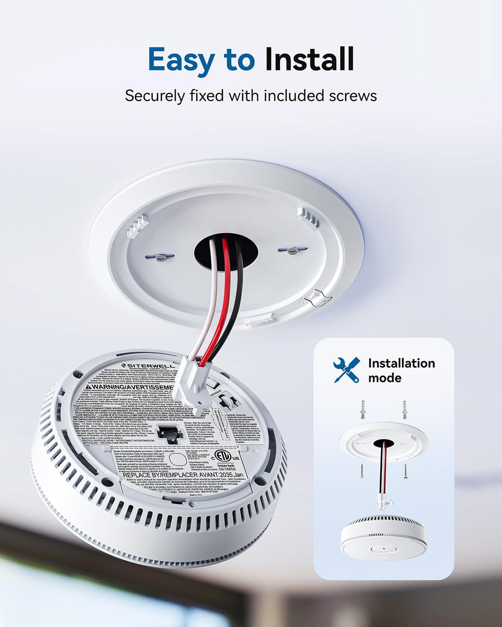 Smoke and Carbon Monoxide Detector Combo 10 Year Battery I362745