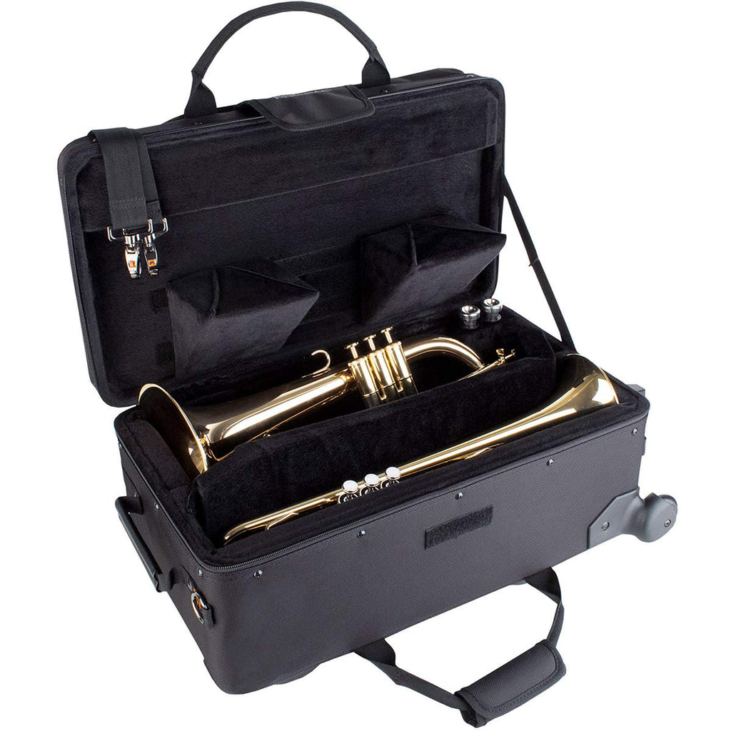 Trumpet/Auxiliary Combo Case with Wheels E393