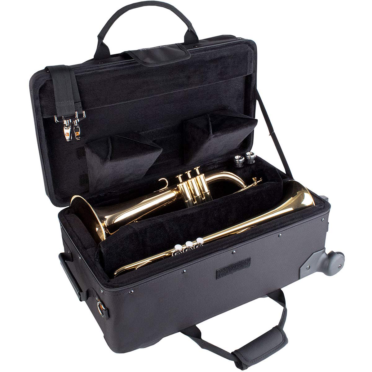 Trumpet/Auxiliary Combo Case with Wheels E393