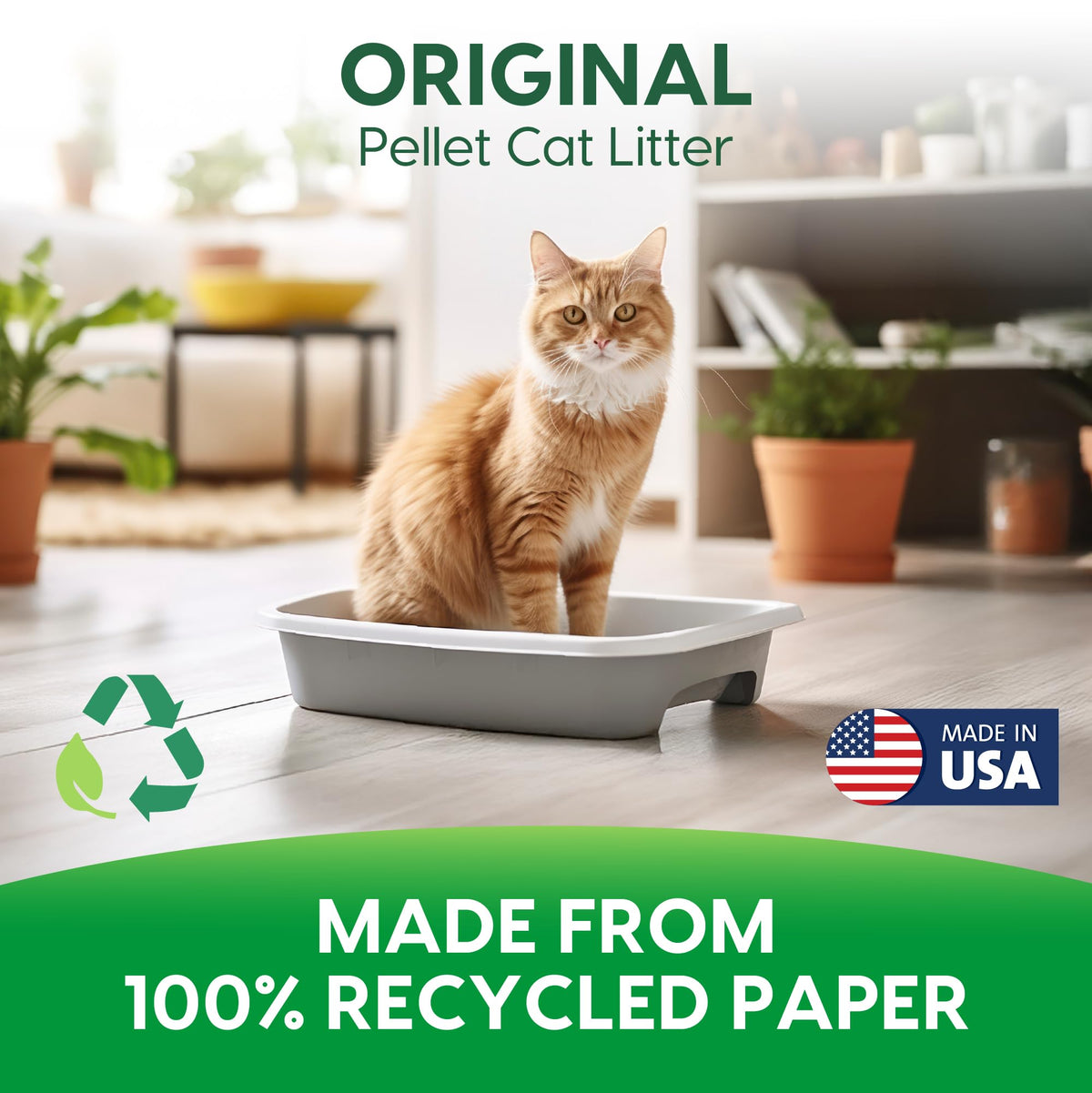 Non-Clumping Paper Cat Litter 25 Pound P89056