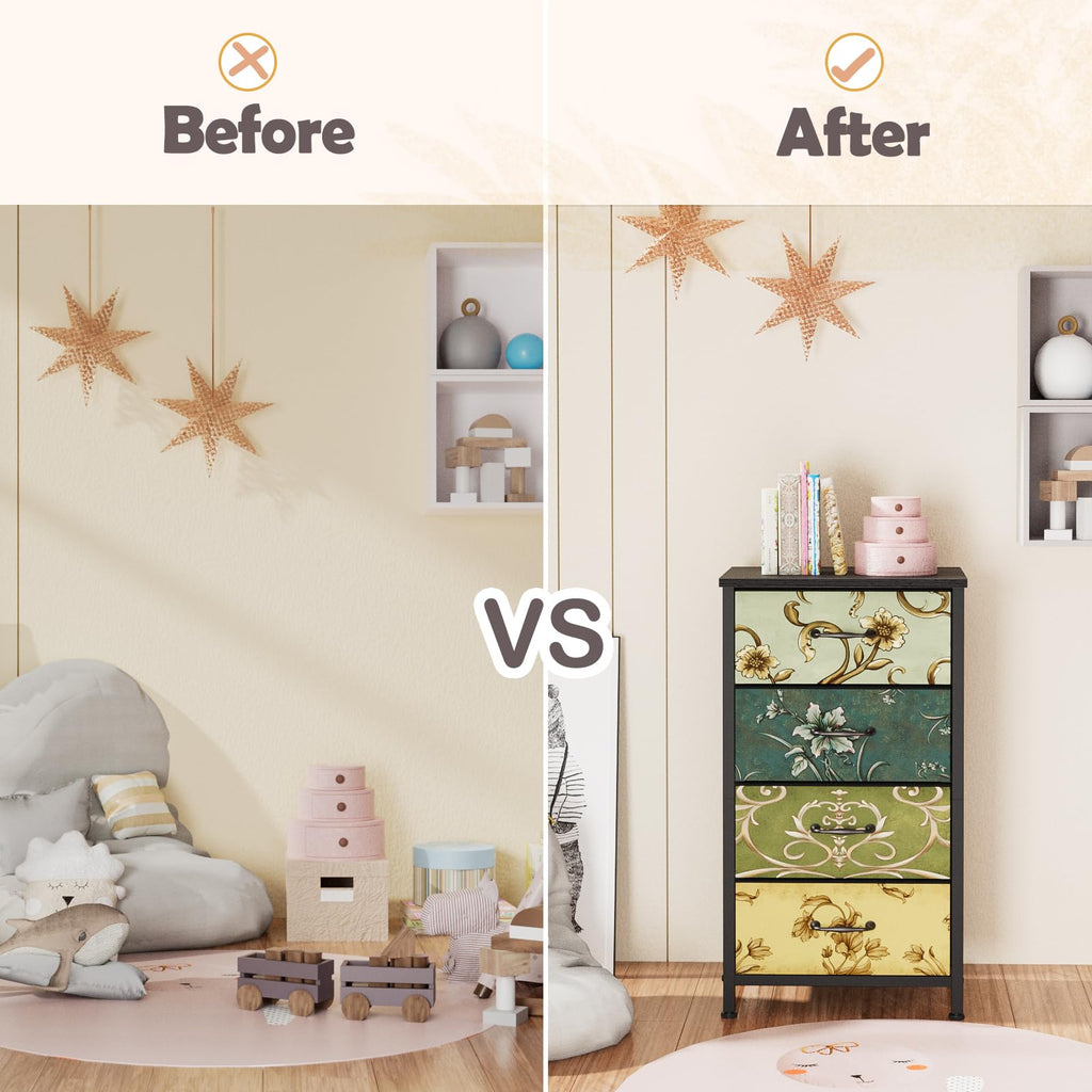 4 Drawer Fabric Dresser A379