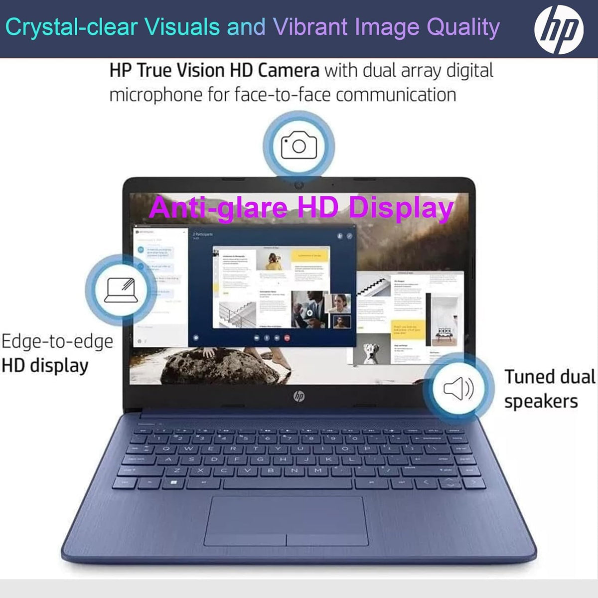 14" Ultral Light Thin Laptop, Quad-Core Intel Celeron, 16GB RAM, 564GB, Windows 11 S, Royal Blue I27503