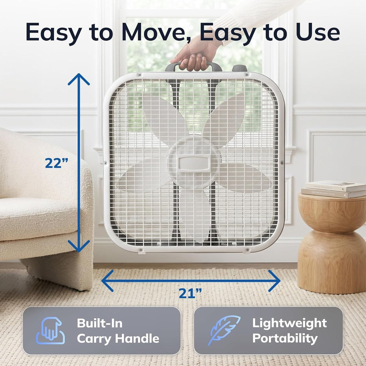 20" 3-Speed Weather-Resistant Box Fan F22733