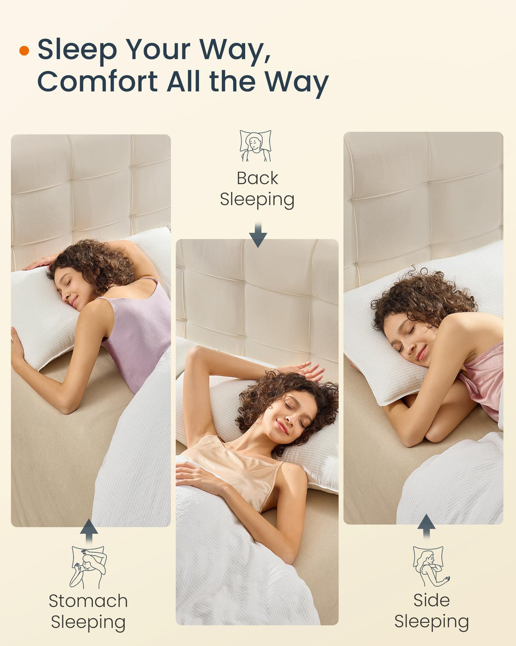 King Size Set of 2 Down Alternative Cooling Pillows Q339